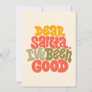 Lieber Weihnachtsmann, ich war brav Design Karte