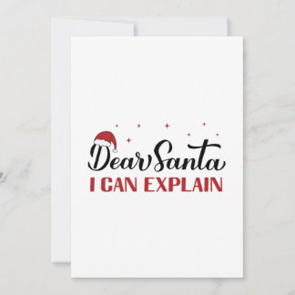 Lieber Weihnachtsmann kann das erklären. Funny Chr Feiertagskarte