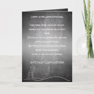 Lieber Weihnachtsmann Karte