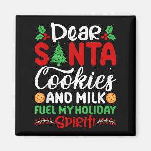 Lieber Weihnachtsmann Kekse Und Milch Treiben Mein Magnet
