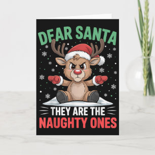 Lieber Weihnachtsmann Lustige Ungezogene Rentier W Karte
