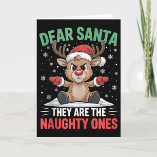 Lieber Weihnachtsmann Lustige Ungezogene Rentier W Karte