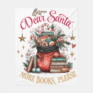 Lieber Weihnachtsmann, mehr Bücher bitte Fleecedecke