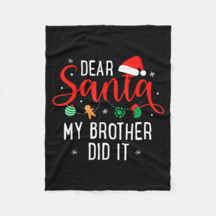 Lieber Weihnachtsmann Mein Bruder Hat Es Getan Lus Fleecedecke