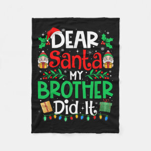 Lieber Weihnachtsmann, mein Bruder hat es lustige Fleecedecke