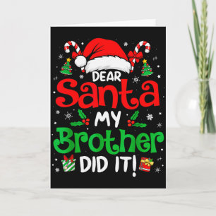 Lieber Weihnachtsmann Mein Bruder Hat Es Lustiger Karte