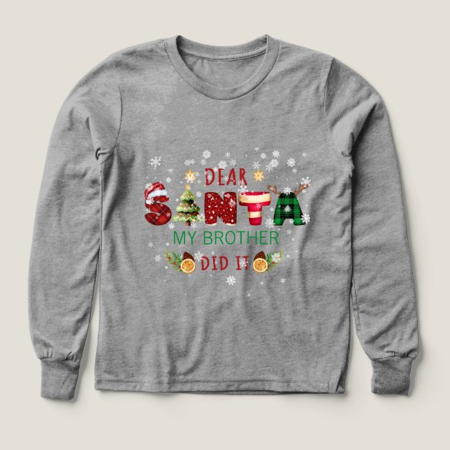 Lieber Weihnachtsmann, mein Bruder war's Klassisch (Design Vorderseite)