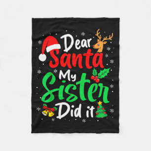 Lieber Weihnachtsmann, meine Schwester hat es geta Fleecedecke