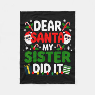 Lieber Weihnachtsmann, meine Schwester hat es geta Fleecedecke