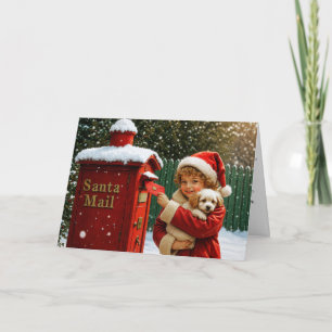 Lieber Weihnachtsmann, mit Liebe Feiertagskarte