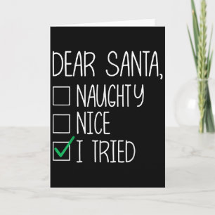 Lieber Weihnachtsmann Nett Schlimm Ich Habe Versuc Karte