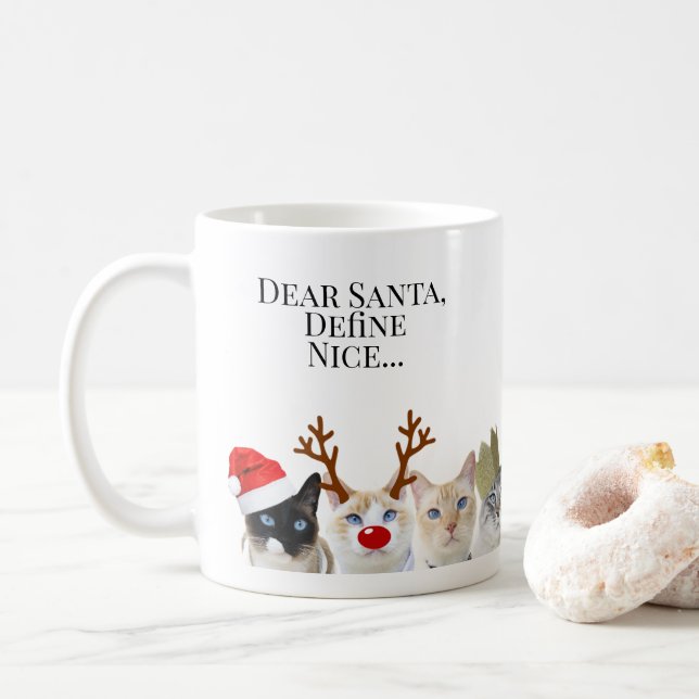 Lieber Weihnachtsmann, Nizza definieren ... Niedli Kaffeetasse (Mit Donut)
