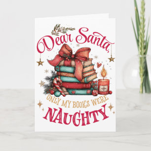 Lieber Weihnachtsmann, Nur meine Bücher waren unar Feiertagskarte