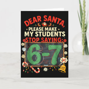 Lieber Weihnachtsmann Schüler 6-7 67 Sechs Sieben Karte