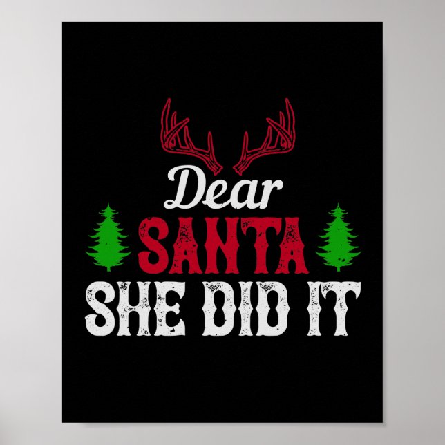 Lieber Weihnachtsmann, sie hat es getan Poster (Vorne)