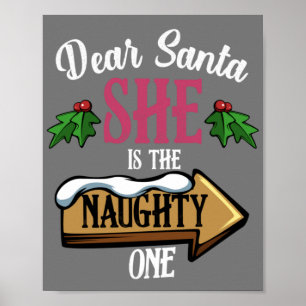Lieber Weihnachtsmann - sie ist die schmucke, sonn Poster