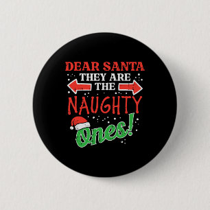 Lieber Weihnachtsmann sie schmutzig Weihnachten We Button