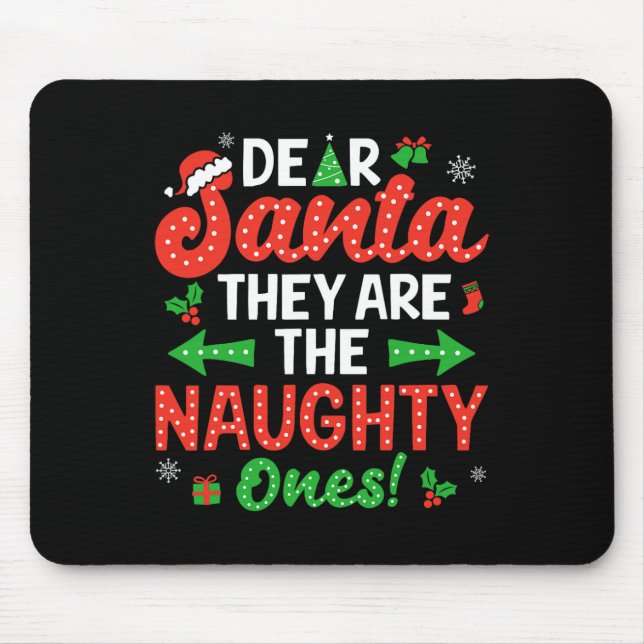 Lieber Weihnachtsmann sie schmutzig Weihnachten We Mousepad (Vorne)