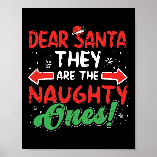Lieber Weihnachtsmann sie schmutzig Weihnachten We Poster (Vorne)