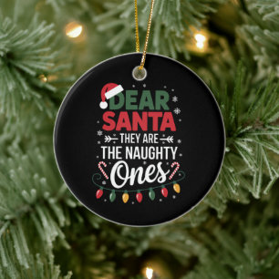 Lieber Weihnachtsmann Sie sind die unartigen Weihn Keramik Ornament