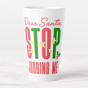 Lieber Weihnachtsmann soll mich beurteilen Milchtasse