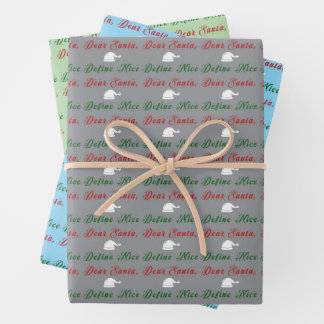 Lieber Weihnachtsmann | Tri Colors Geschenkpapier Set