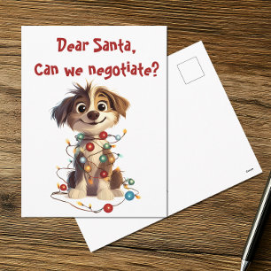 Lieber Weihnachtsmann Weihnachten Postkarte
