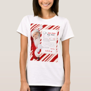 Lieber Weihnachtsmann Weihnachtsbrief Roter Candy  T-Shirt