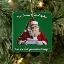 Lieber Weihnachtsmann... Weihnachtsmann, Weihnacht Keramikornament