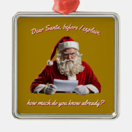 Lieber Weihnachtsmann... Weihnachtsmann, Weihnacht Ornament Aus Metall