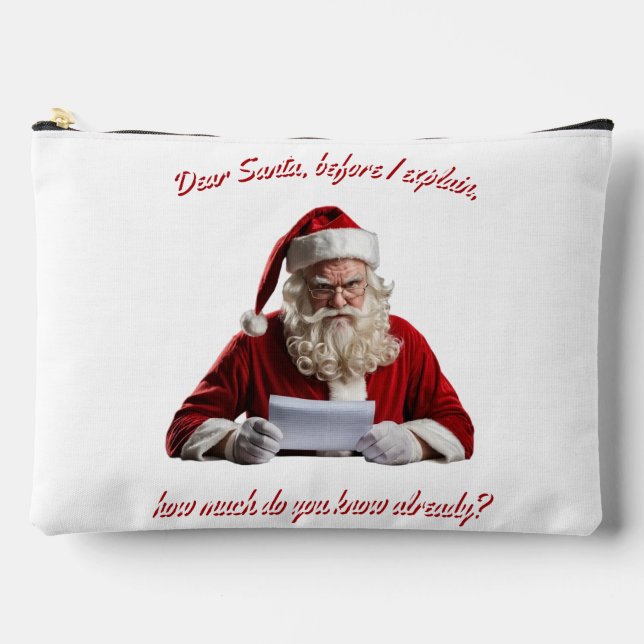 Lieber Weihnachtsmann... Weihnachtsmann, Weihnacht Zubehörtasche (Vorderseite)