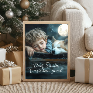 Lieber Weihnachtsmann Wir waren ein gutes Foto mit Poster