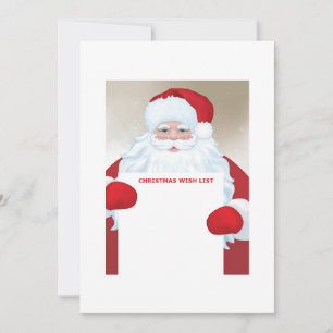 "Lieber Weihnachtsmann, Wunschliste für Kinder" Einladung