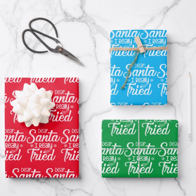 Lieber Weihnachtswrapping Paper Geschenkpapier Set (Vorderseite)