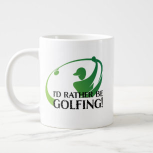 Lieber würde ich Golf spielen Golf Golf Modern Zit Jumbo-Tasse
