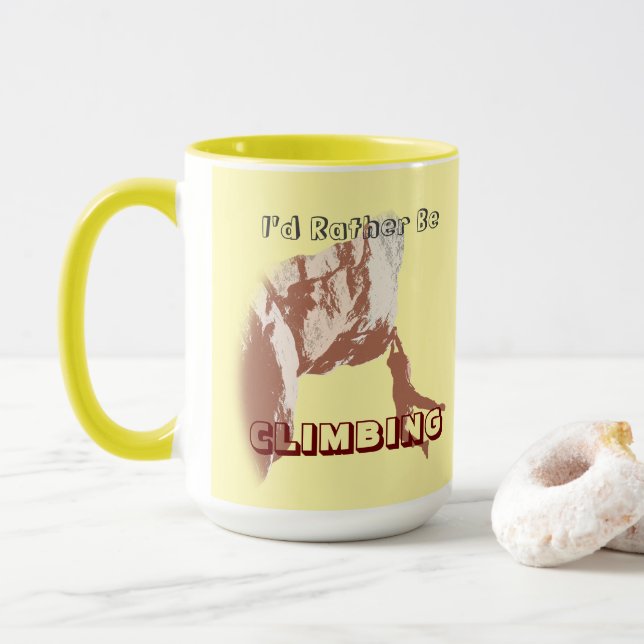 Lieber würde ich klettern Tasse (Mit Donut)