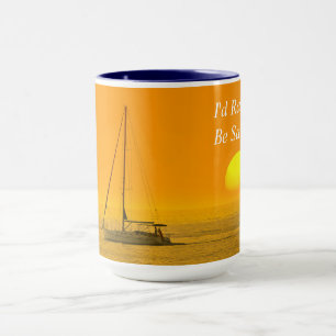 Lieber würde ich segeln, Sonnenuntergang, DIY-Nach Tasse