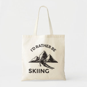 Lieber würde ich Ski fahren - Skifahrer-Geschenk,  Tragetasche