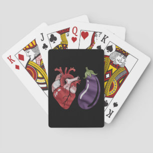 Liebes-Aubergine Lustiger Schwuler Stolz Humor LGB Spielkarten