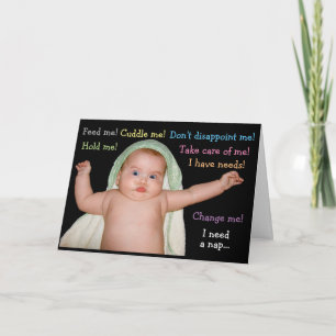 Liebes Baby mit Bedarfskarte Karte