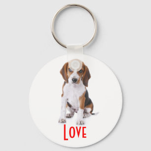 Liebes-Beagle-Welpen-Hund individuell Schlüsselanh Schlüsselanhänger