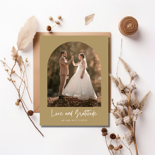 Liebes Dankbarkeitsbogen Foto Hochzeit Danke Postkarte