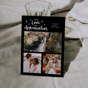 Liebes Dankeschön Hochzeit Mehrfach Foto Schwarz Dankeskarte