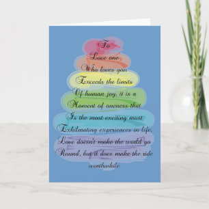 "Liebes"-Gedicht-Geschenke Artsy-Baum-Design-Karte Karte