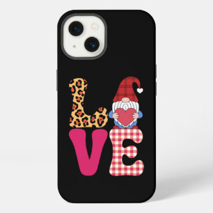 Liebes-Gnom Valentinstag Roter Buffalo Kariert Leo iPhone 13 Hülle