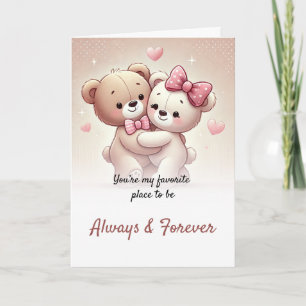 Liebes-Grußkarte mit Teddybär Karte
