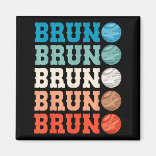 Liebes Herz Bruno Ft Name d für Männer Frauen Kind Magnet