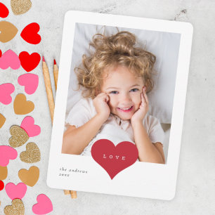 Liebes Herz Foto Valentinstag Feiertagskarte