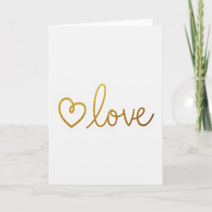 Liebes Herz Glitzer Karte
