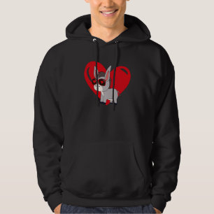Liebes-Herz-Grafik Valentinstag Esel Jungen Kind Hoodie